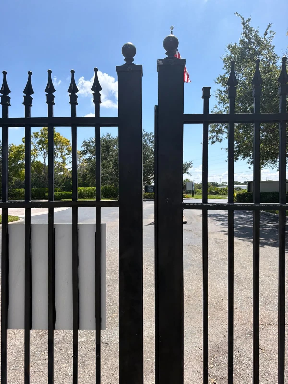 Tall ornamental slide gate in Pinellas Park, FL